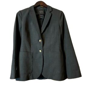 Aritzia Talula Women's Grey Exeter Blazer Jacket Detailed Buttons Pockets Sz 6